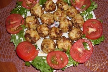 фото рецепта Шампиньоны фаршированные овощами