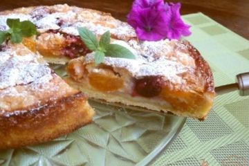 фото рецепта Пирог с франжипаном и фруктами