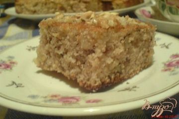 фото рецепта Манник с сиропом и грецкими орехами
