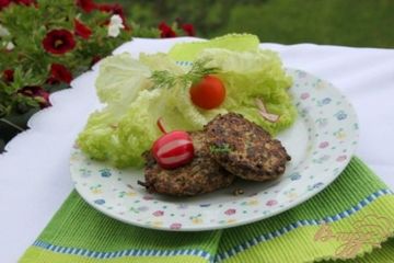 фото рецепта Оладушки с грибами и курицей