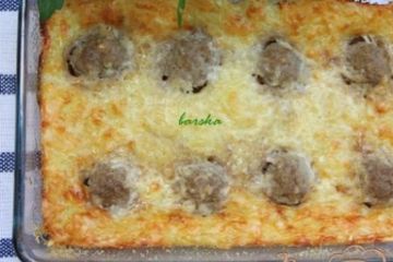 фото рецепта Кабачковая запеканка с фрикадельками