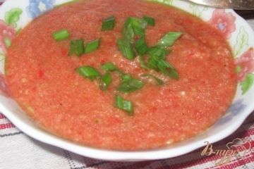 фото рецепта Гаспачо с огурцами и сладким перцем
