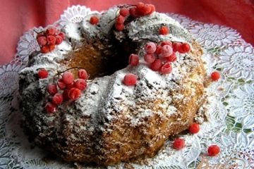 фото рецепта Миндальный кекс с брусникой