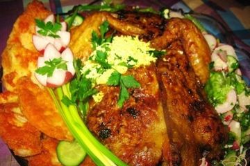 фото рецепта Фаршированная курица гречей и черносливом.