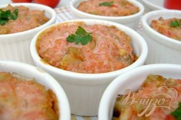 фото рецепта Порционная запеканка с баклажанами и мясом Красная шапочка:)