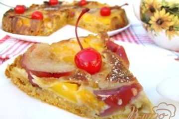 фото рецепта Пирог-перевёртыш с тыквой и яблоками