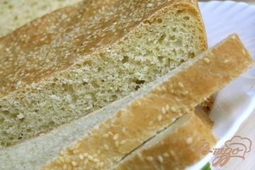 фото рецепта Кукурузный хлеб с кунжутом