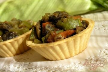 фото рецепта Тарталетки с начинкой из овощей и грибов