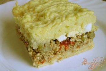 фото рецепта Аргентинский мясной пирог с картофелем