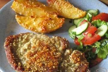 фото рецепта Стейки из корейки с кунжутом