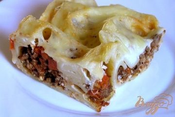 фото рецепта Лазанья из лумакони с мясным соусом по-мексикански
