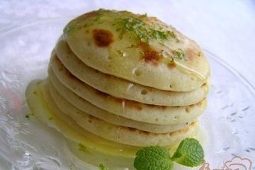 фото рецепта Апельсиновые оладьи с лаймовым соусом