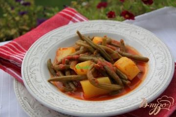 фото рецепта Зеленая фасоль Фасолаки с картошкой