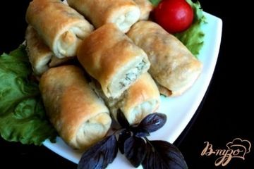фото рецепта Пирожки закусочные с курицей, грибами и рисом.