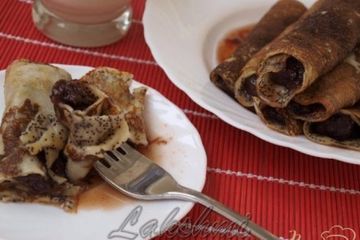 фото рецепта Маковые блинчики с вареньем