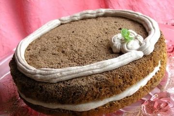 фото рецепта Шифоновый торт с кремом из маскарпоне