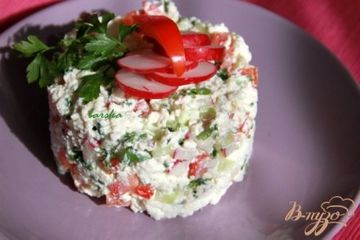 фото рецепта Творожная закуска с овощами