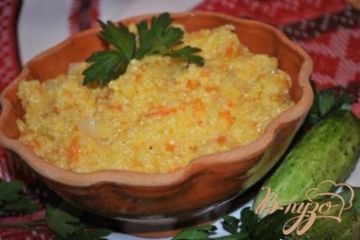 фото рецепта Кукурузная каша с овощами