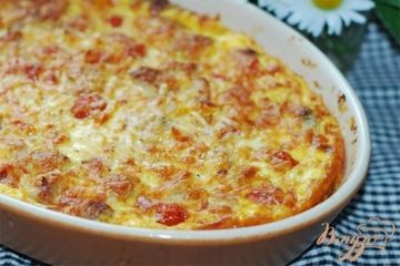 фото рецепта Картофельный пирог с мясом и овощами.