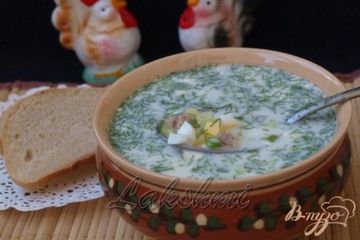 фото рецепта Мясная окрошка