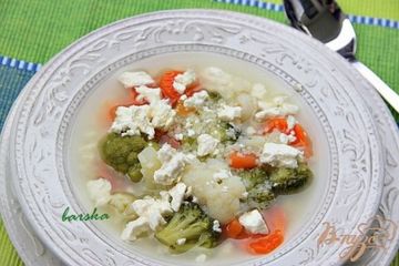 фото рецепта Быстрый овощной суп с кус-кусом