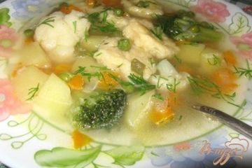 фото рецепта Суп с сырными клецками и овощами