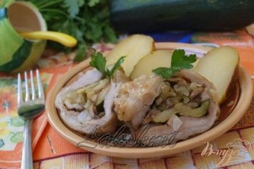 фото рецепта Рулет из сала с овощами