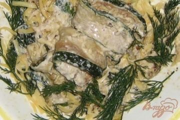 фото рецепта Цуккини (кабачки) с сыром и грецкими орехами