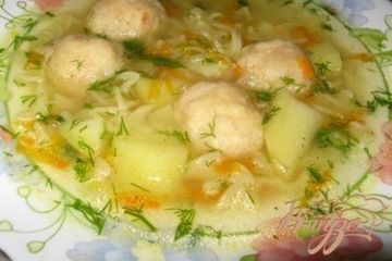 фото рецепта Суп с сырными  шариками