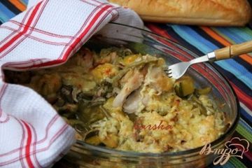 фото рецепта Курица с зелёными овощами