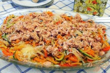 фото рецепта Фунцоза с овощами и тунцом.