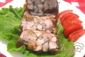 фото рецепта Рулет куриный Мраморный