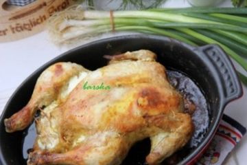 фото рецепта Курица, фаршированная хлебом и сыром
