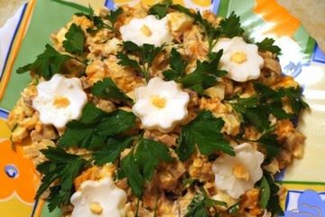 фото рецепта Салат с тыквой и курицей