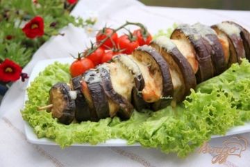 фото рецепта Баклажаново-куриный шашлык
