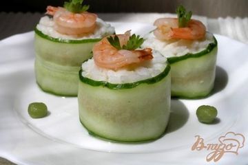 фото рецепта Роллы с тунцом и креветками