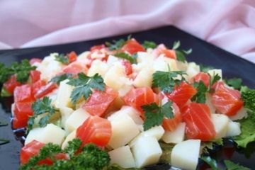 фото рецепта Салат с сёмгой и картофелем