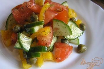 фото рецепта Овощной салат с каперсами