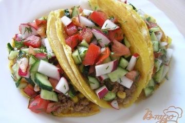 фото рецепта Тако с говядиной и овощами