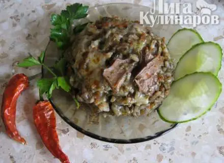Ризотто с грибами и красным вином