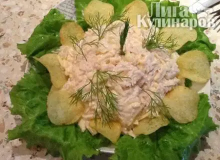 Салат Ананасик с курой