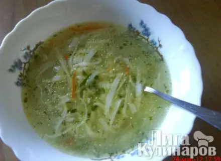 Куриный суп с домашней лапшой