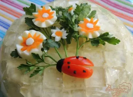 Хрустальный салат с курицей