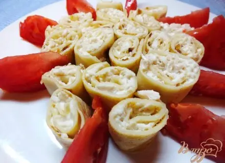 Блинный рулет с курицей