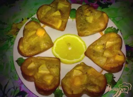 Кексы с вином и грушей