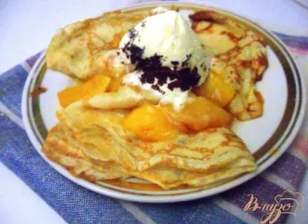 Блины с персиками Dolce vita